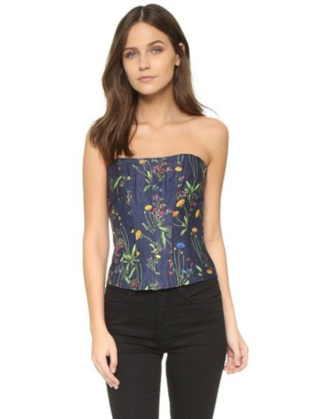 Marissa Webb floral jacquard runway Sienna corset top - Picture 2 of 7